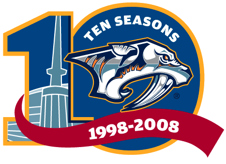 Nashville Predators 2008 Anniversary Logo DIY iron on transfer (heat transfer)